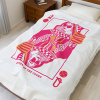 Load image into Gallery viewer, Queen of the Court Velveteen Plush Blanket
